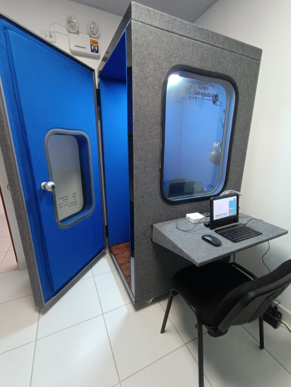 Cabina audiométrica profesional para audiometría ocupacional